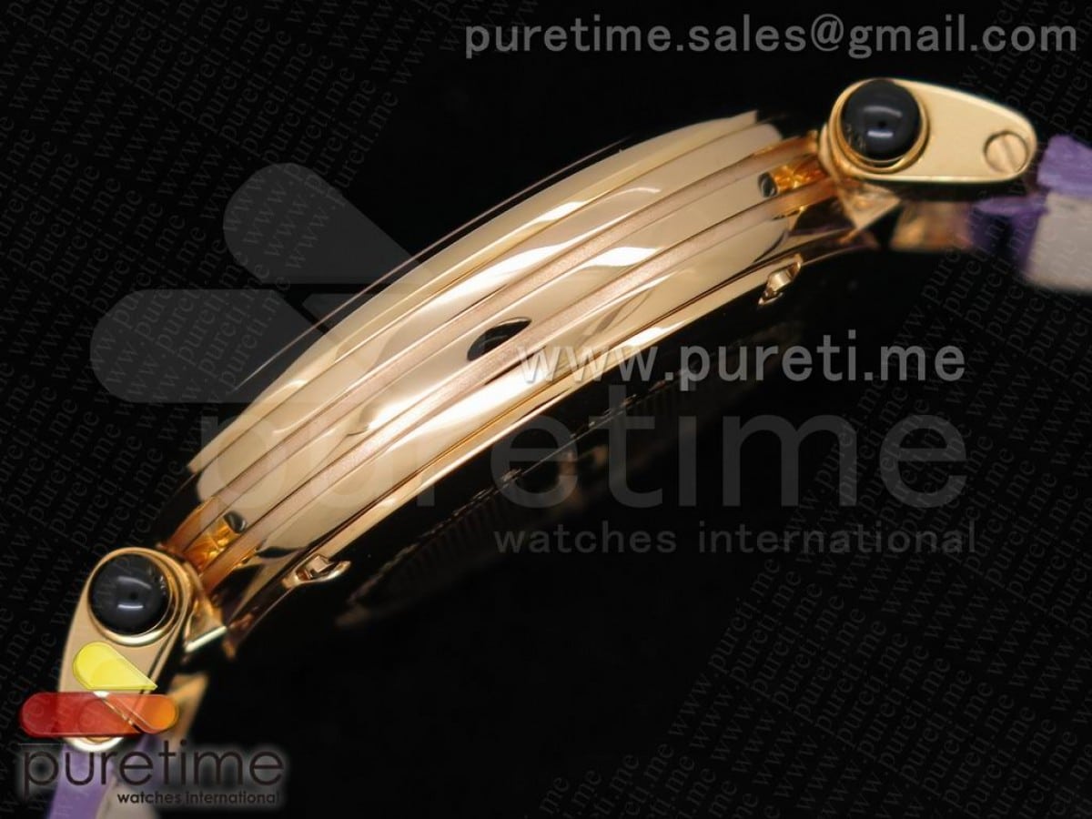 Poema RG 34mm White Dial on Purple Leather Strap Ronda Quartz - Image 5