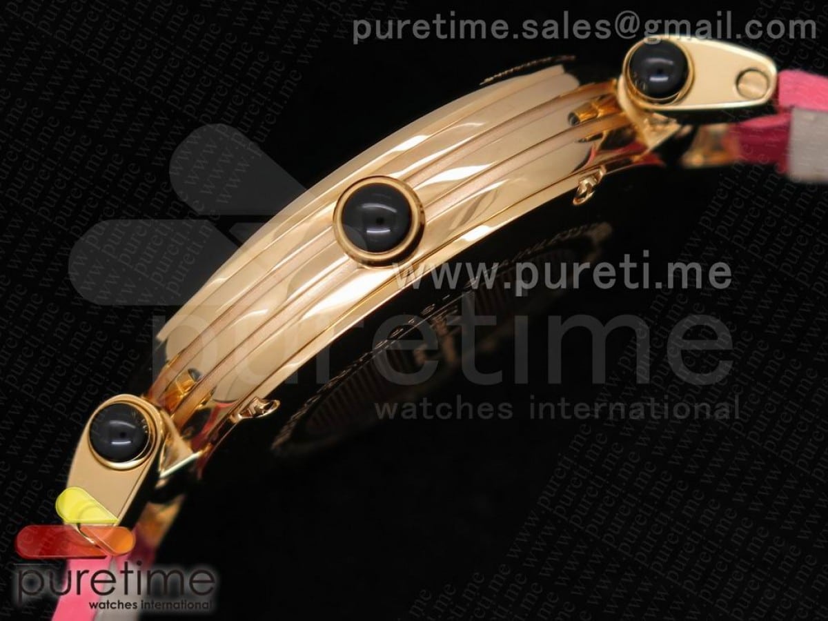 Poema RG 34mm White Dial on Pink Leather Strap Ronda Quartz - Image 4