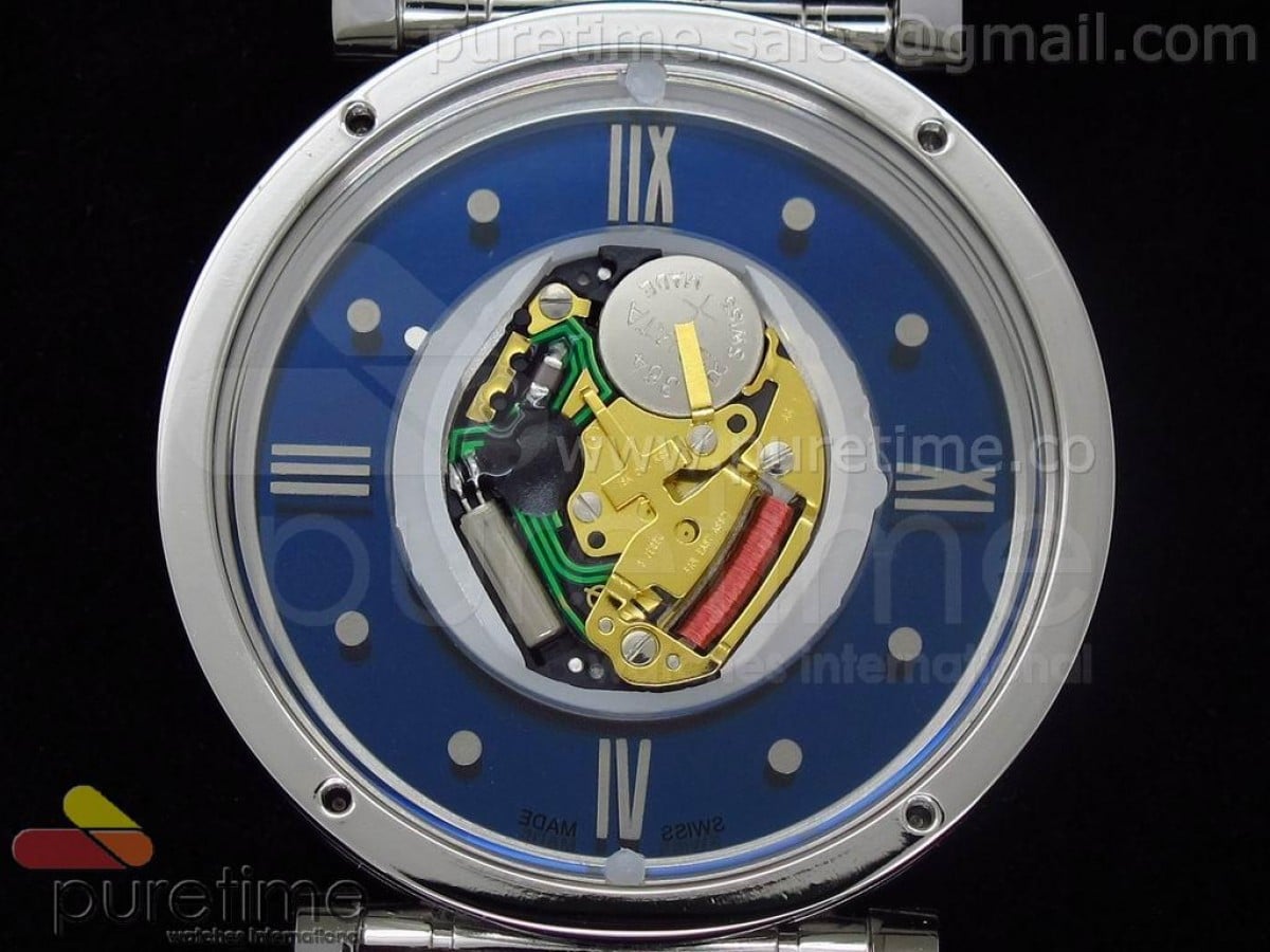 Vega 38mm SS White/Black Dial on White Leather Strap Swiss Quartz - Image 5
