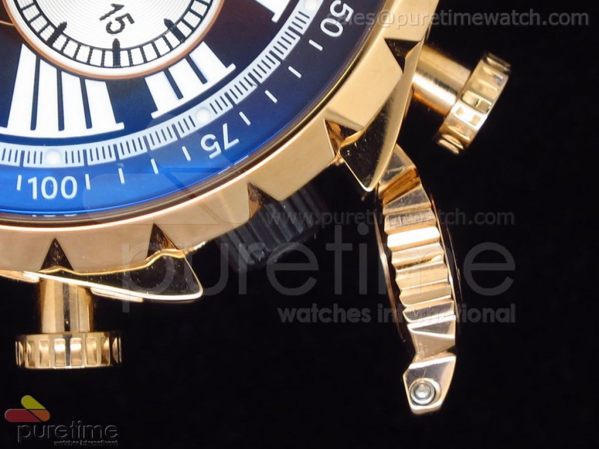 Chronoexcel RG Brown Dial on Black Rubber Strap A7750 - Image 3