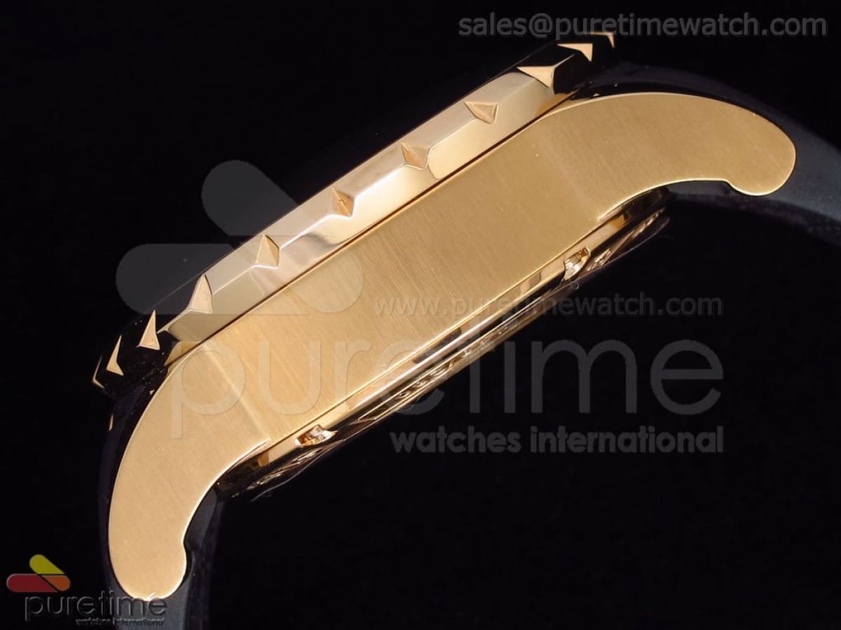 Chronoexcel RG Brown Dial on Black Rubber Strap A7750 - Image 5