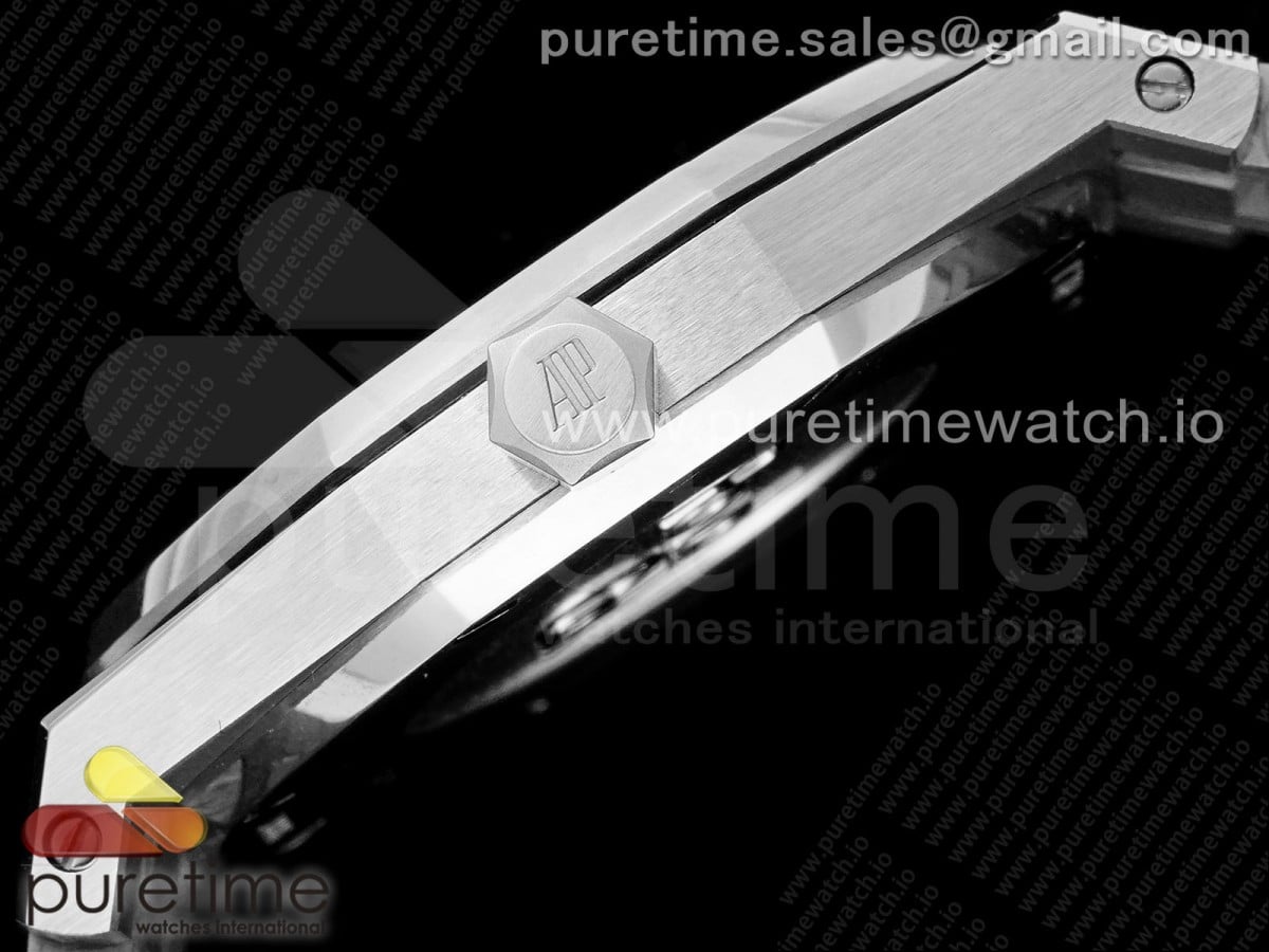 Lady Royal Oak 33mm SS Diamonds Bezel JJF 1:1 Best Edition Black Dial on SS Bracelet ETA Quartz - Image 7