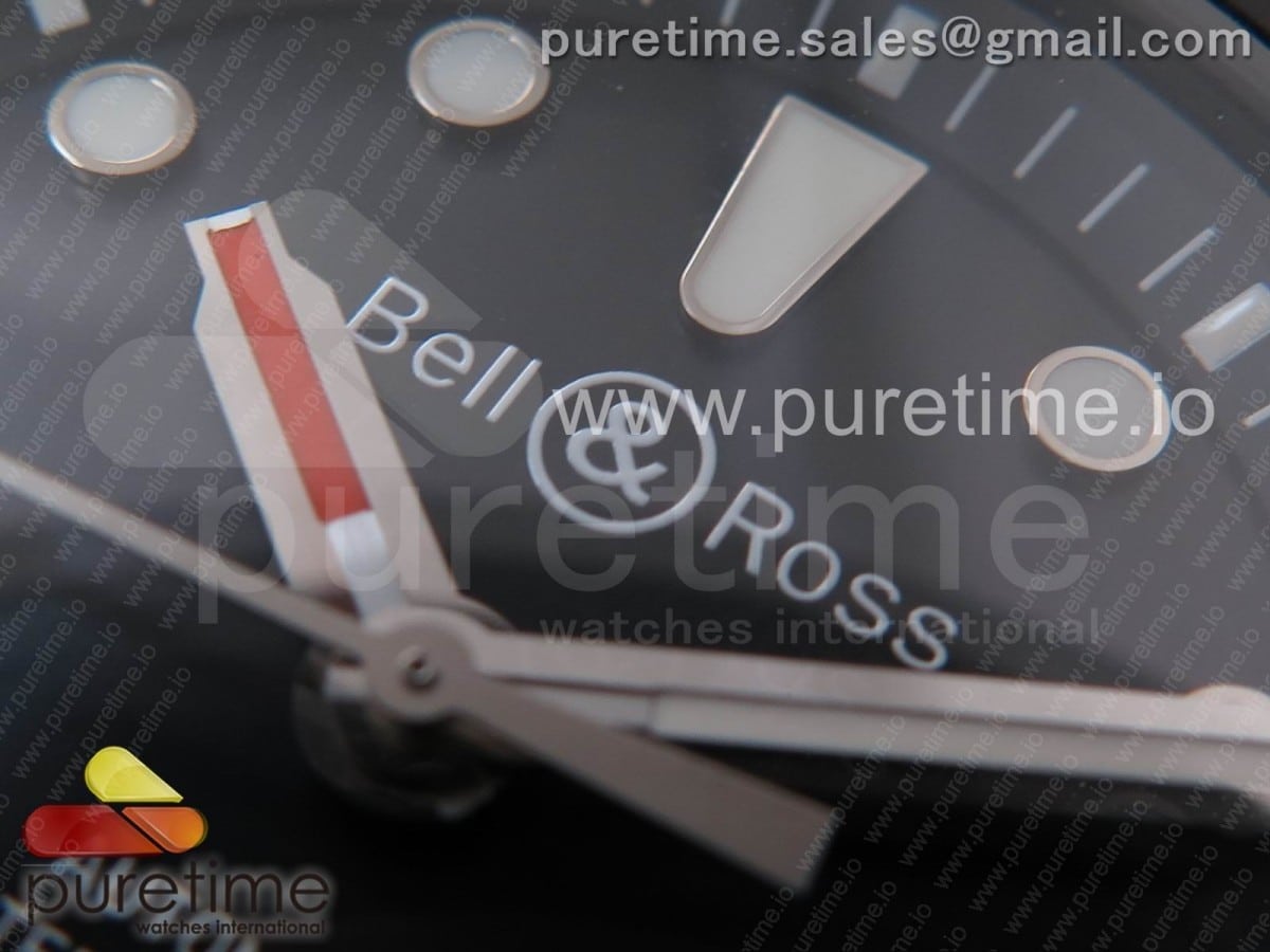 BR 03-92 Diver SS 1:1 Best Edition Black Dial on Rubber Strap MIYOTA 9015 (Free Nylon Strap) V2 - Image 5