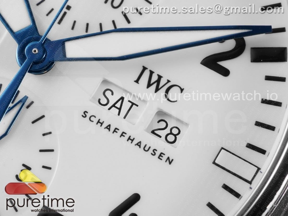 Pilot Chrono 377725 "150 Years" AZF 1:1 Best Edition White Dial on Black Leather Strap A7750 - Image 6