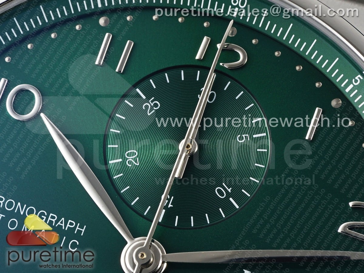 Portuguese Chrono IW3716 ZF 1:1 Best Edition Green Dial on SS Bracelet A69355 - Image 3