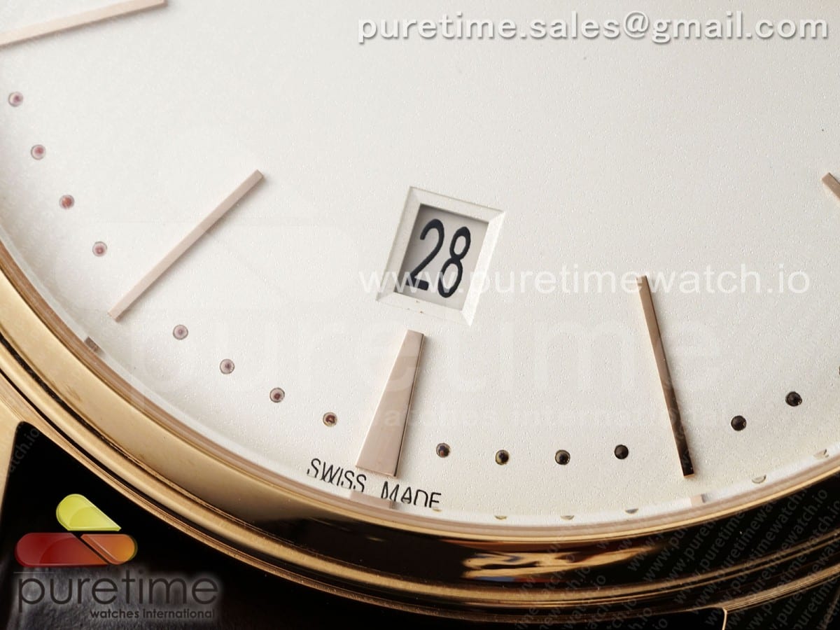 Patrimony Date RG PPF 1:1 Best Edition White Dial on Brown Leather Strap MIYOTA 9015 - Image 4