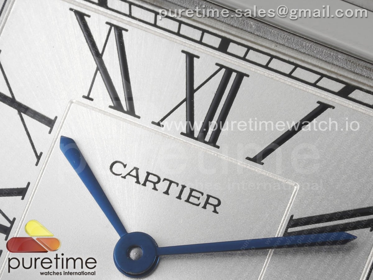 Santos Dumont 31.4mm IWSF Best Edition Silver Dial on Blue Leather Strap Quartz - Image 3