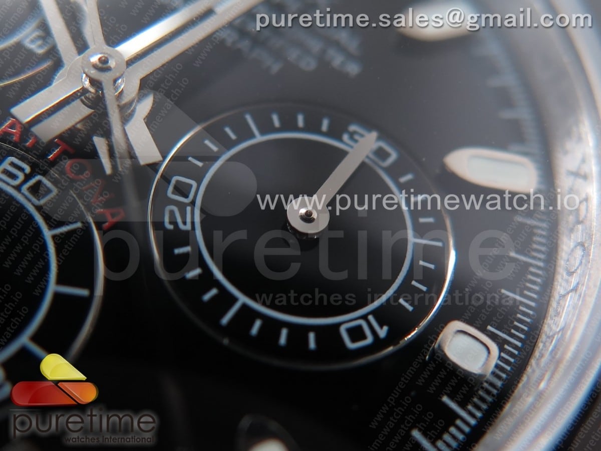 Daytona 116519 SS JHF Best Edition Black Dial on Black Rubber Strap A4130 - Image 5