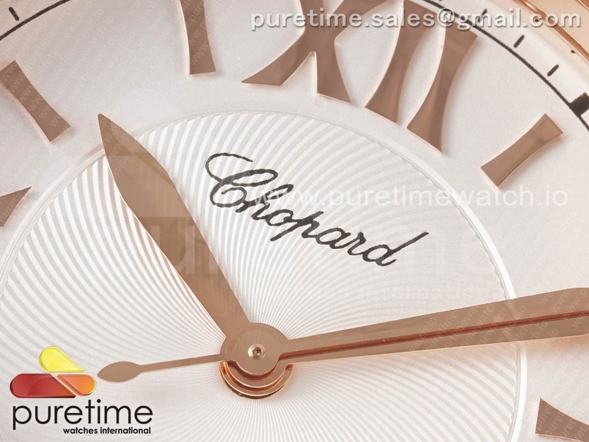 Happy Sport 36mm RG ZF 1:1 Best Edition White Dial on Red Leather Strap A2892 - Image 3