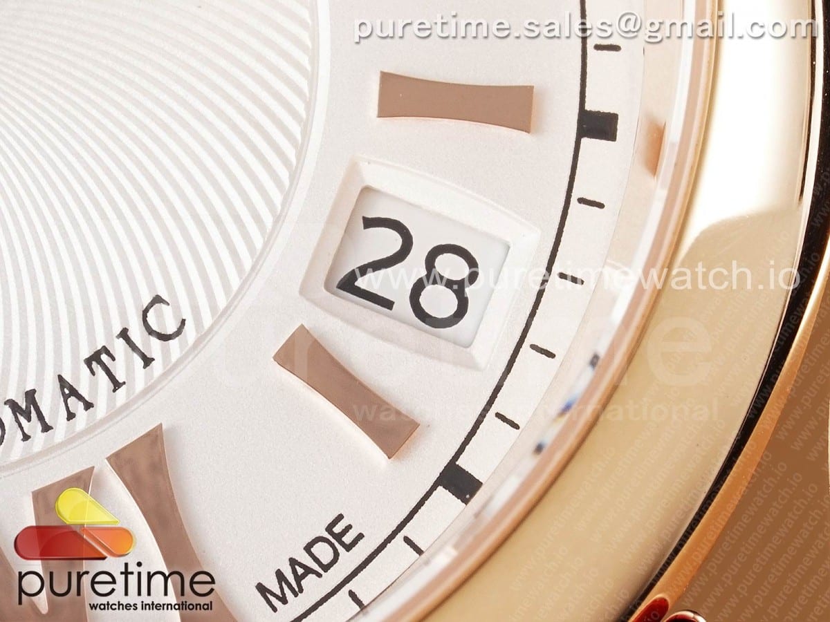 Happy Sport 36mm RG ZF 1:1 Best Edition White Dial on Red Leather Strap A2892 - Image 4