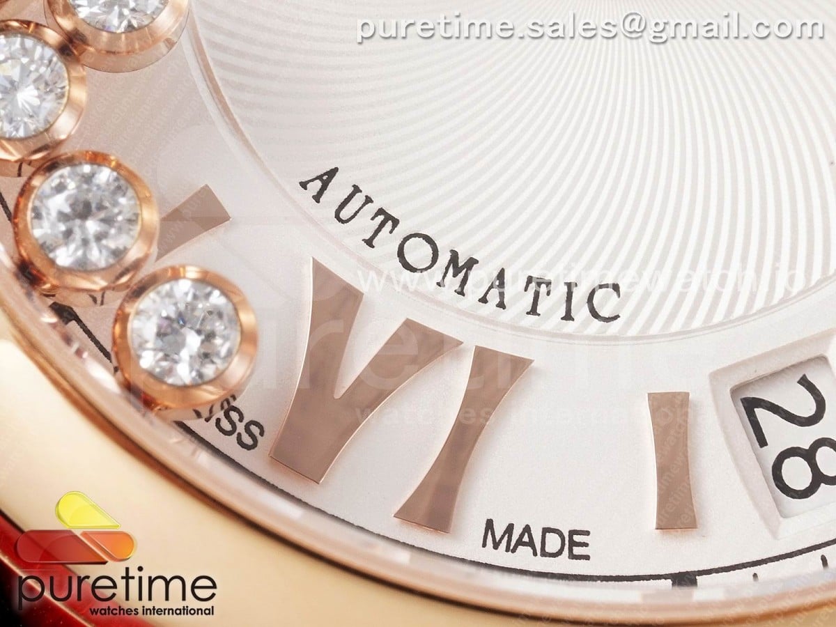 Happy Sport 36mm RG ZF 1:1 Best Edition White Dial on Red Leather Strap A2892 - Image 5